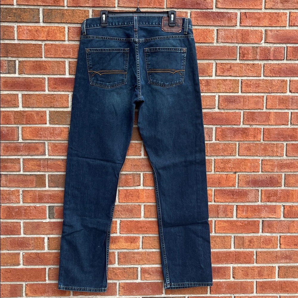 Hilfiger Denim Vintage Straight Jeans 34/34 100% Cotton Dark Wash